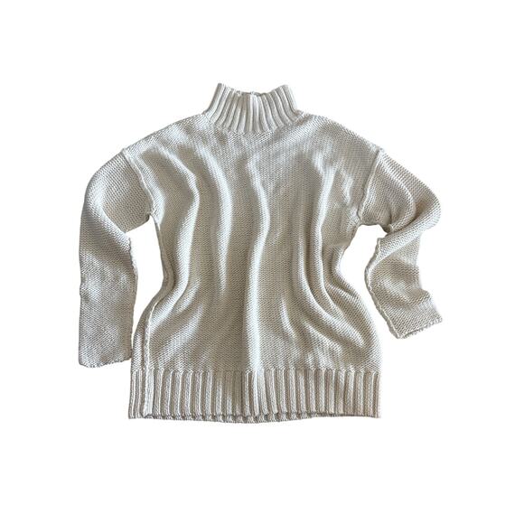 Lauren Ralph Lauren Linen Cotton Mock Neck Sweater M - Picture 1 of 7